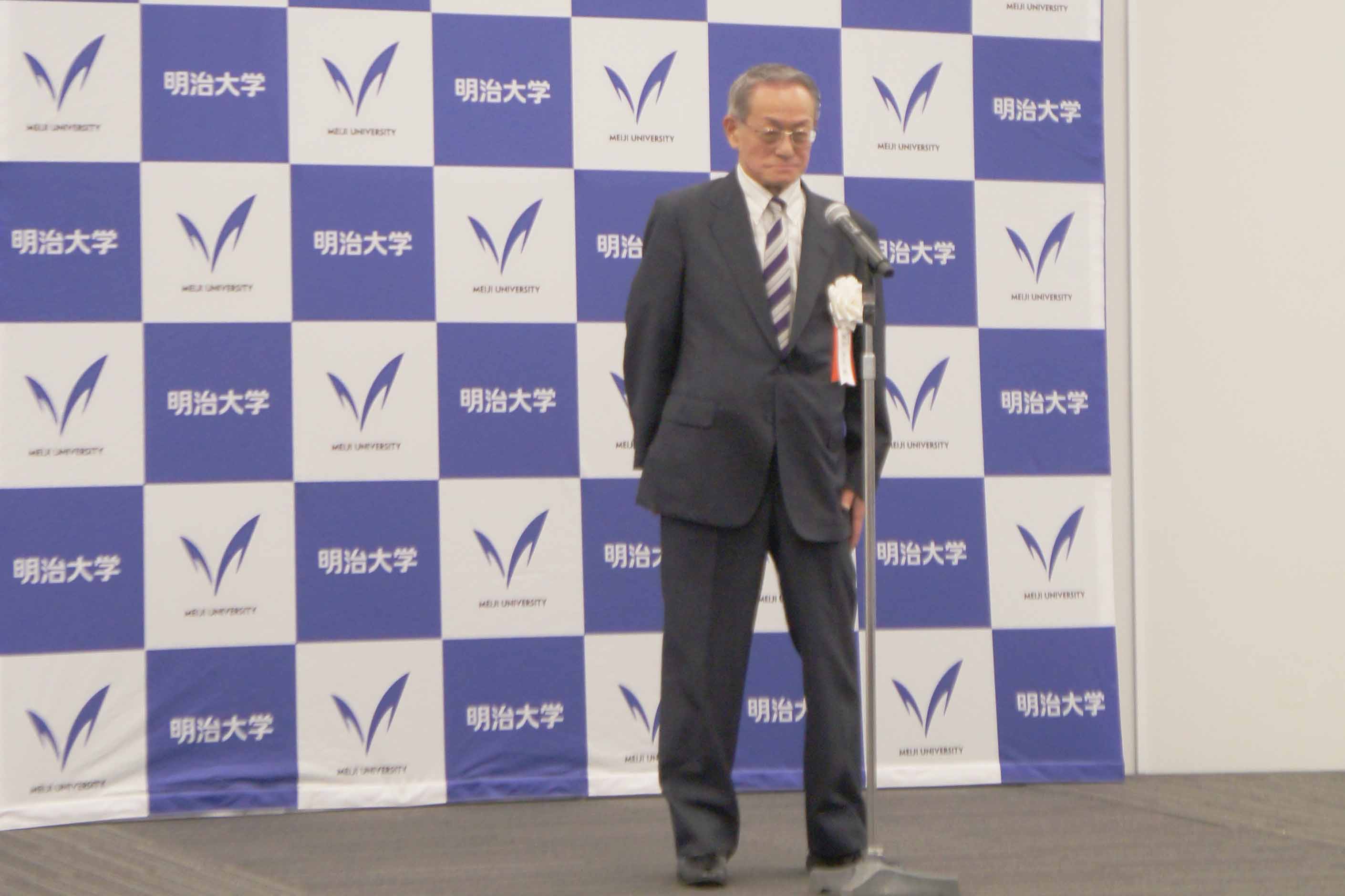 閉会挨拶 駿台体育会 副会長 関谷 芳久