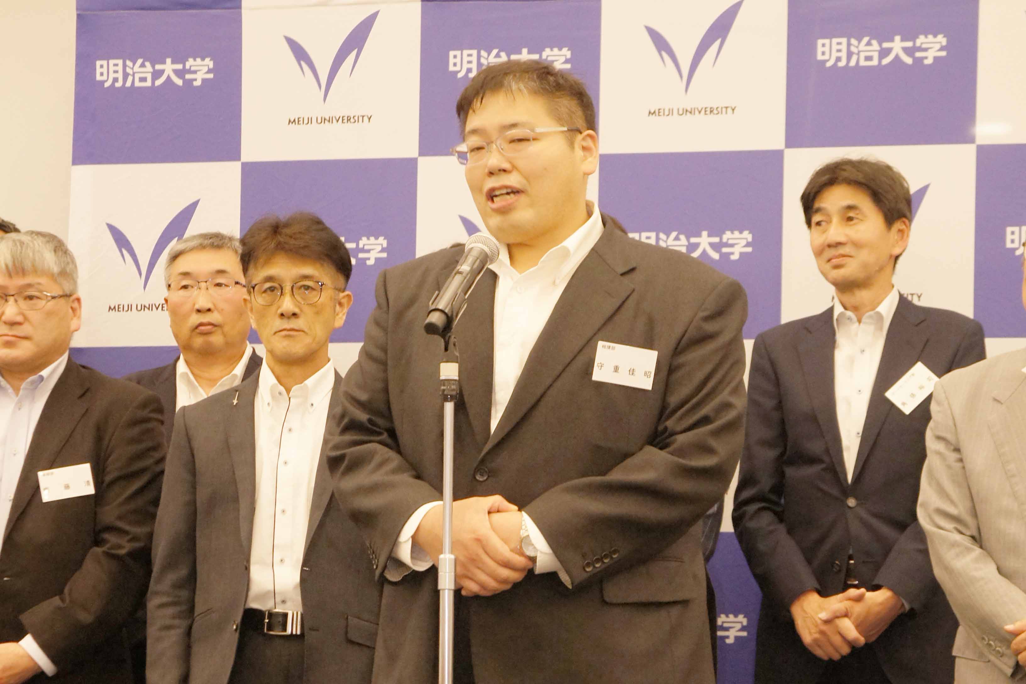 監督会副理事長 相撲部 守重 佳昭監督